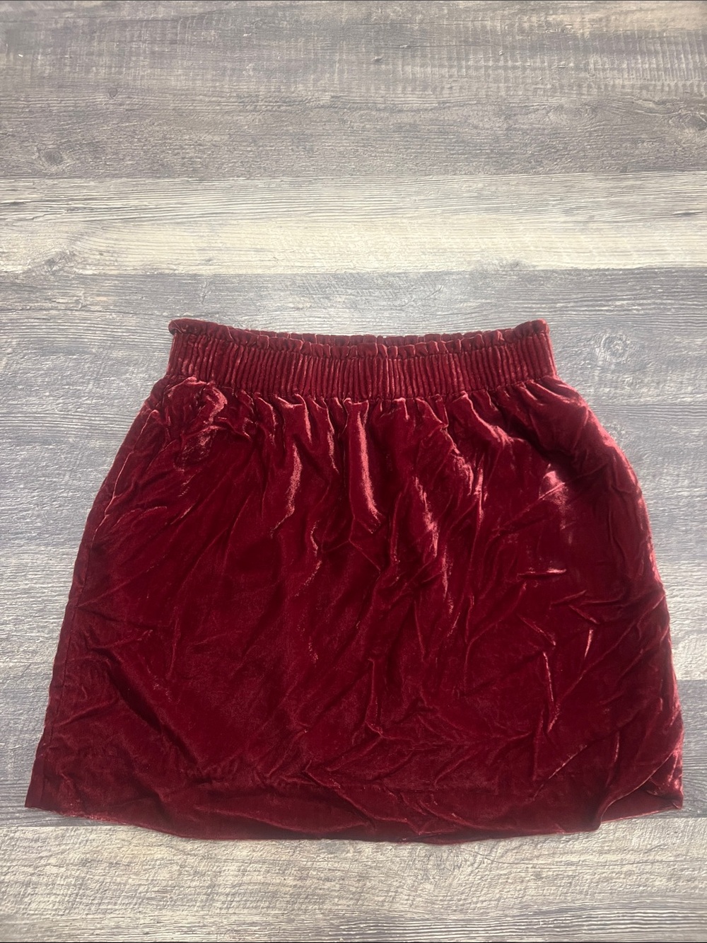 J. Crew Velvet Elastic-Waist Mini Skirt - Wine